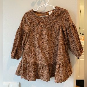 Gap Corduroy Leopard Dress 3T